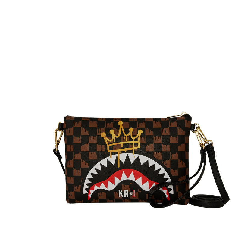 Crown Drip Check x Ka1 Clutch Black - Black