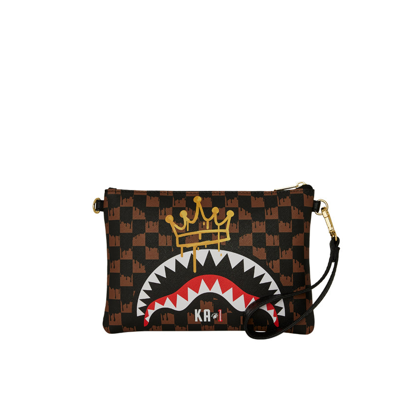 Crown Drip Check x Ka1 Clutch Black - Black