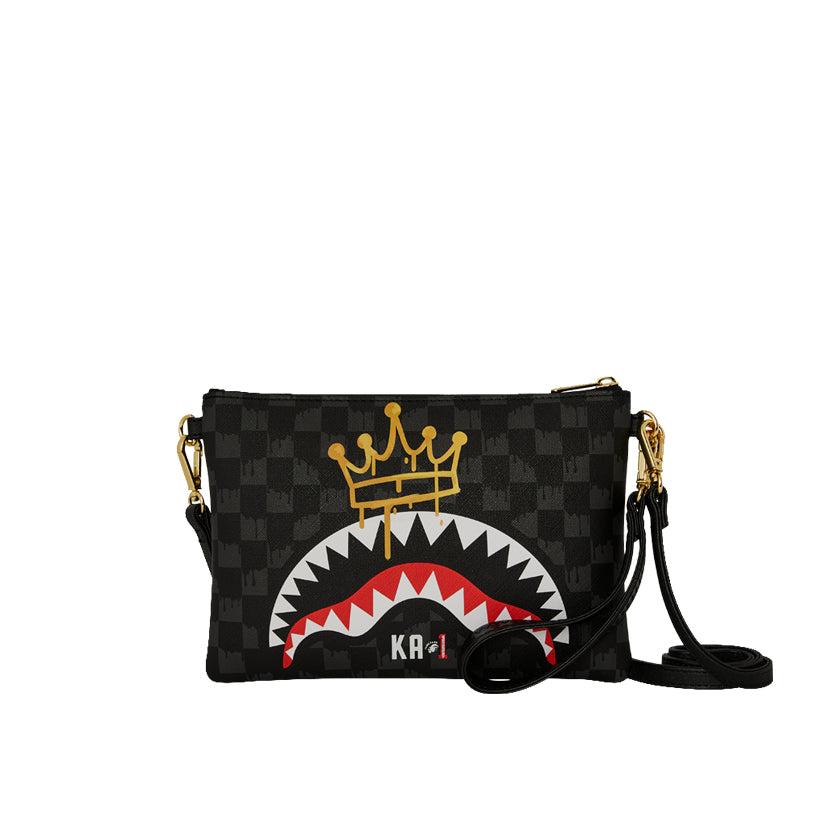 Crown Drip Check x Ka1 Clutch Brown - Black