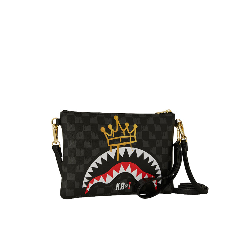 Crown Drip Check x Ka1 Clutch Brown - Black