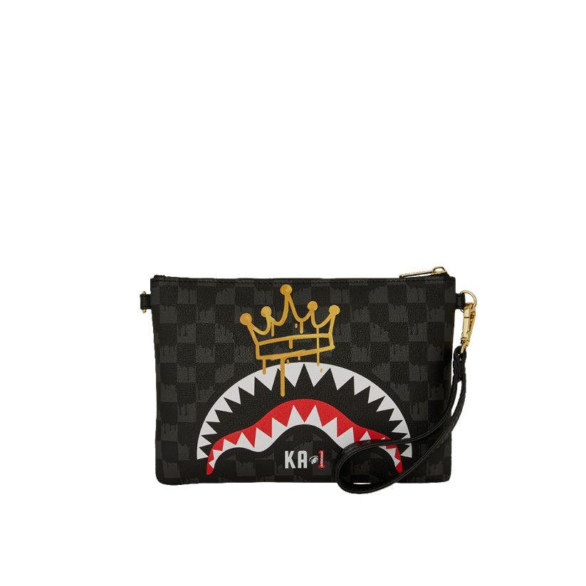 Crown Drip Check x Ka1 Clutch Brown - Black