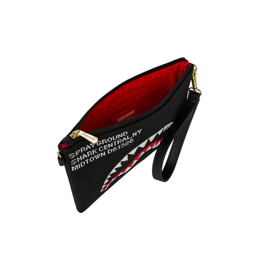 Shark Central Knit Crossover Clutch - Black