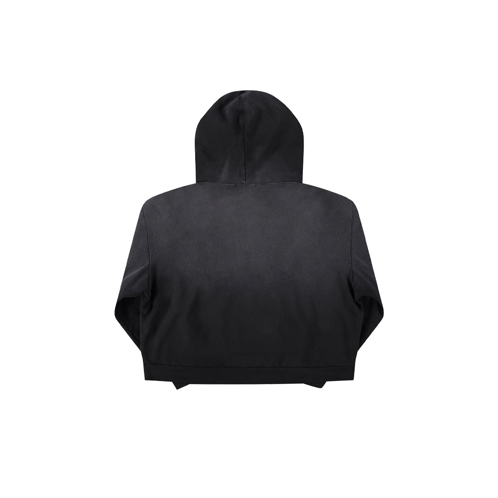Black Distressed Flower Sweatshirt - Black