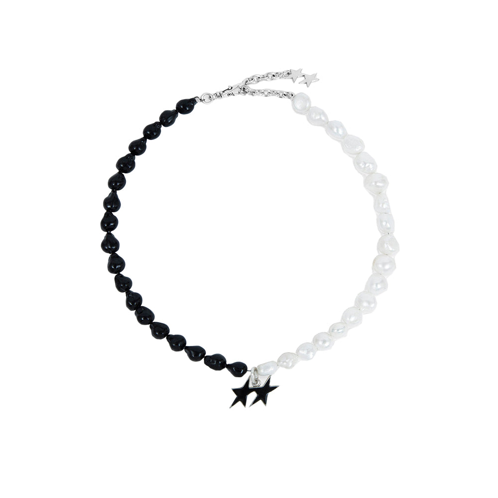 B&W Icon Necklace - Silver