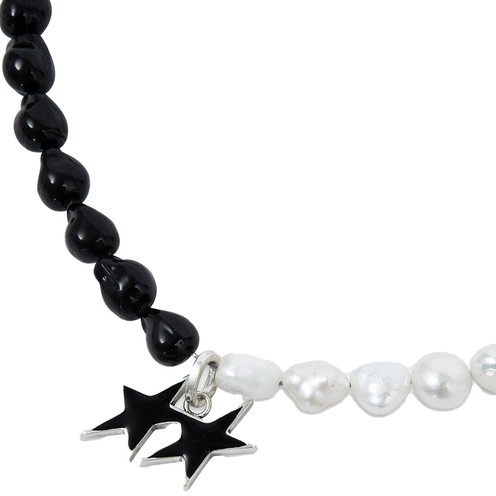 B&W Icon Necklace - Silver