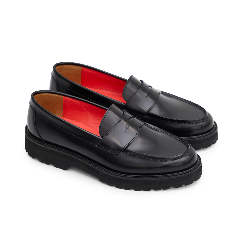 Basic Coin Loafer By Tomo And Co - Gloss Black