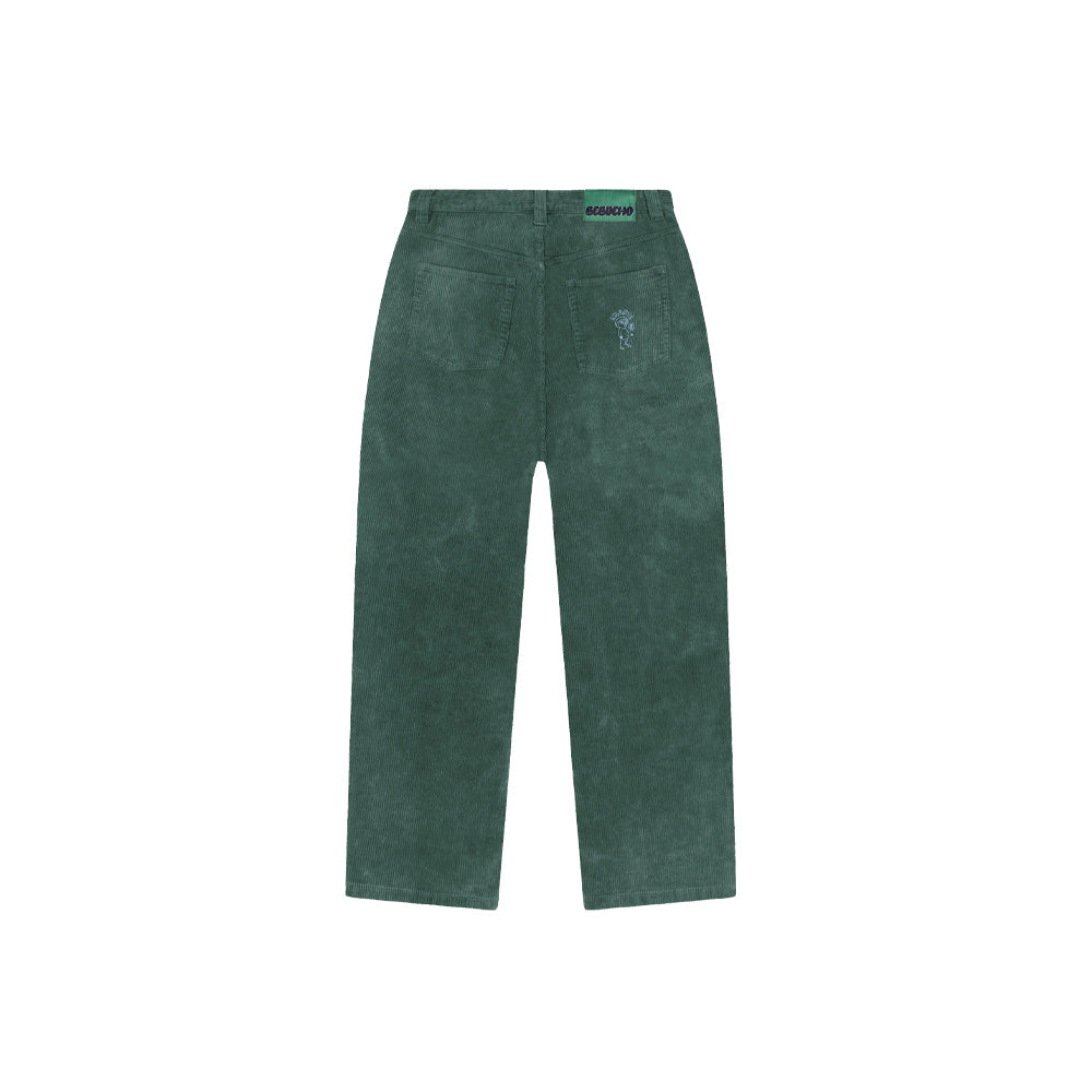 Bonga Bebucho Washed Cord Pants - Green Washed