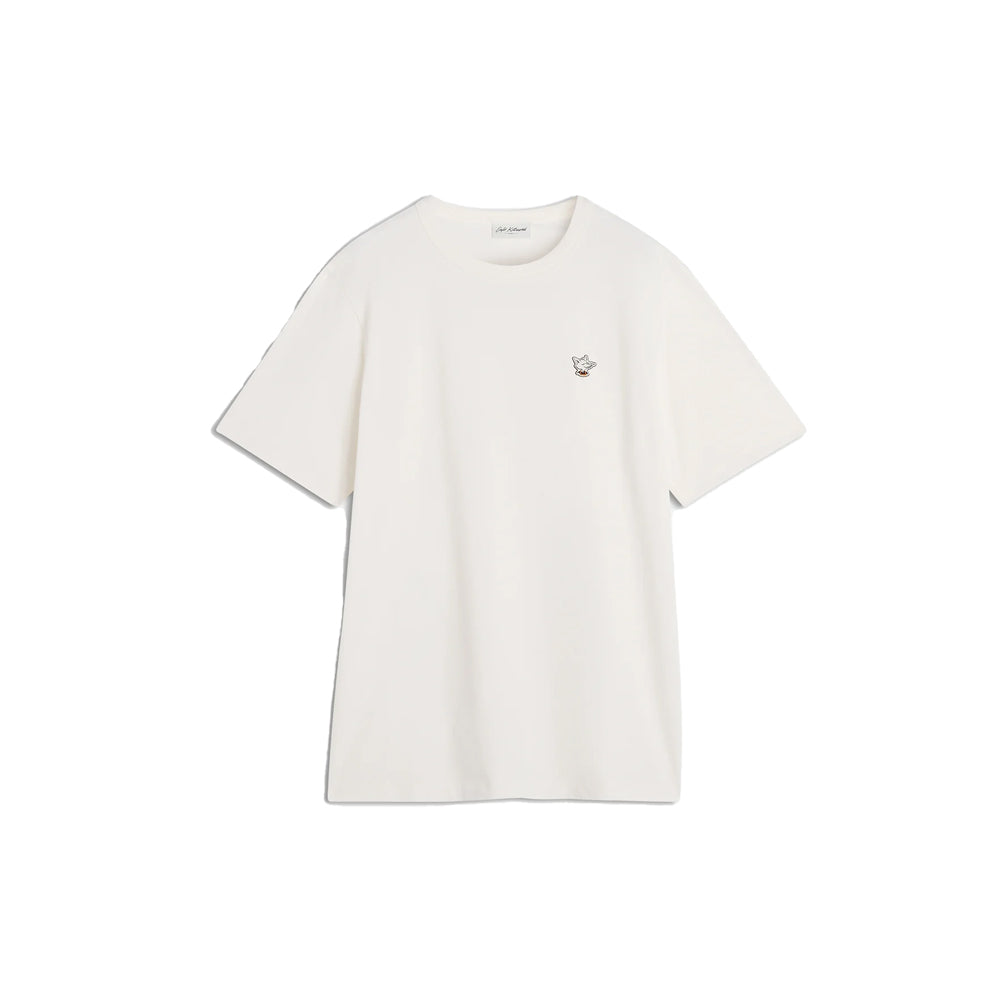 Barista Fox Patch Relax Tee Shirt (Tapioca)