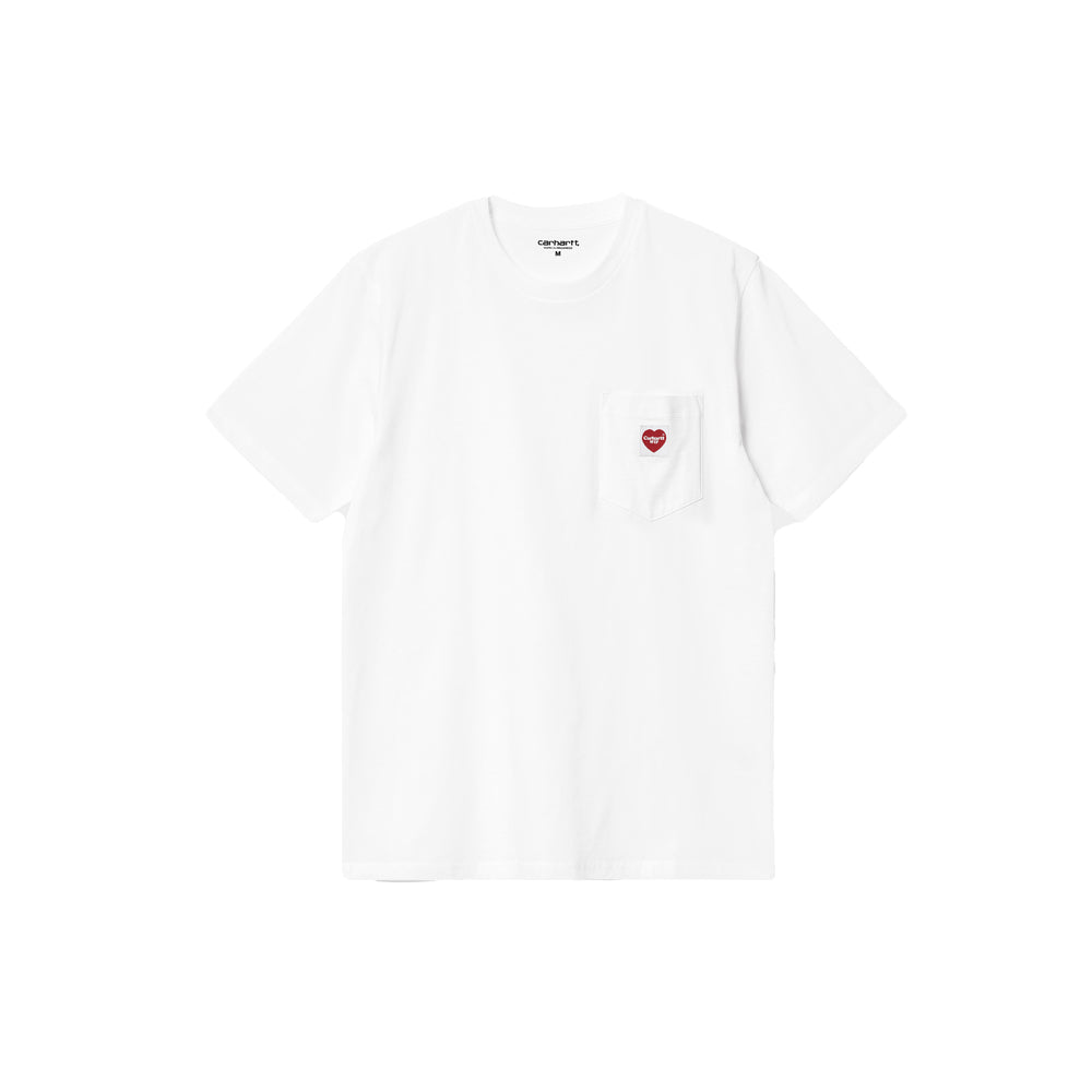 S/S Pocket Heart T-Shirt (White/Red)