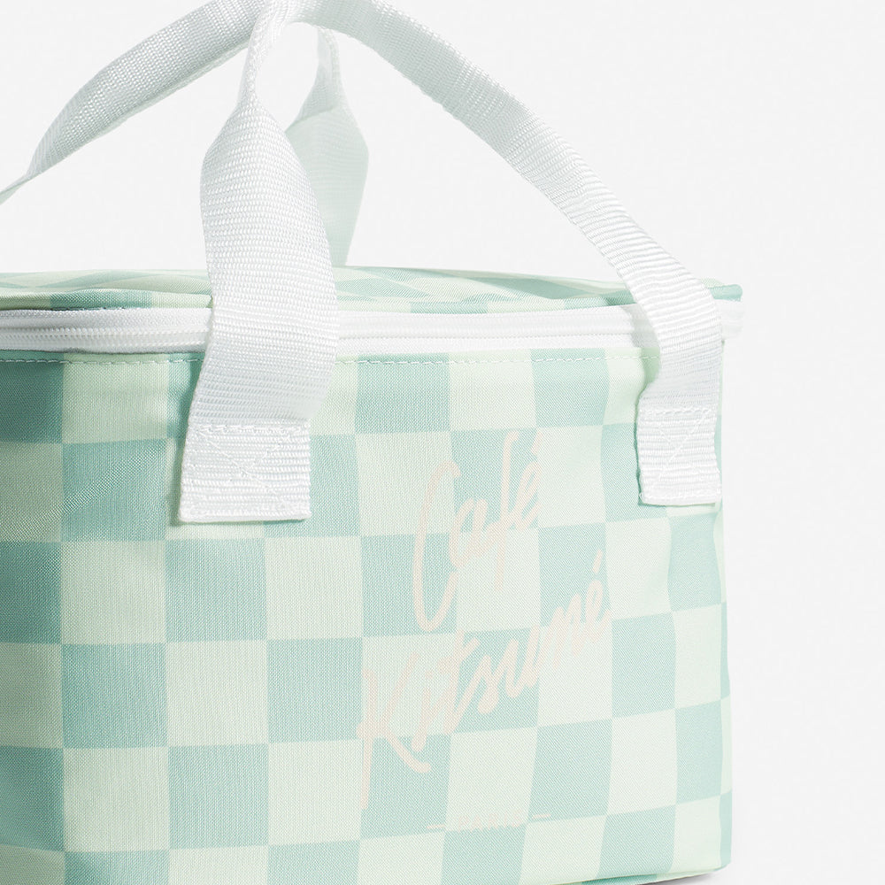 Checkerboard Cooler Bag (Basile/Lime Pattern)