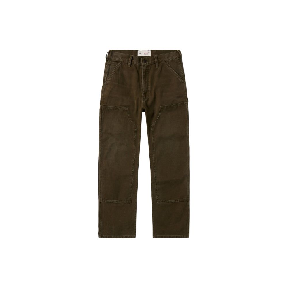 Canvas Double Knee Work Pant (Washed Moss Green)