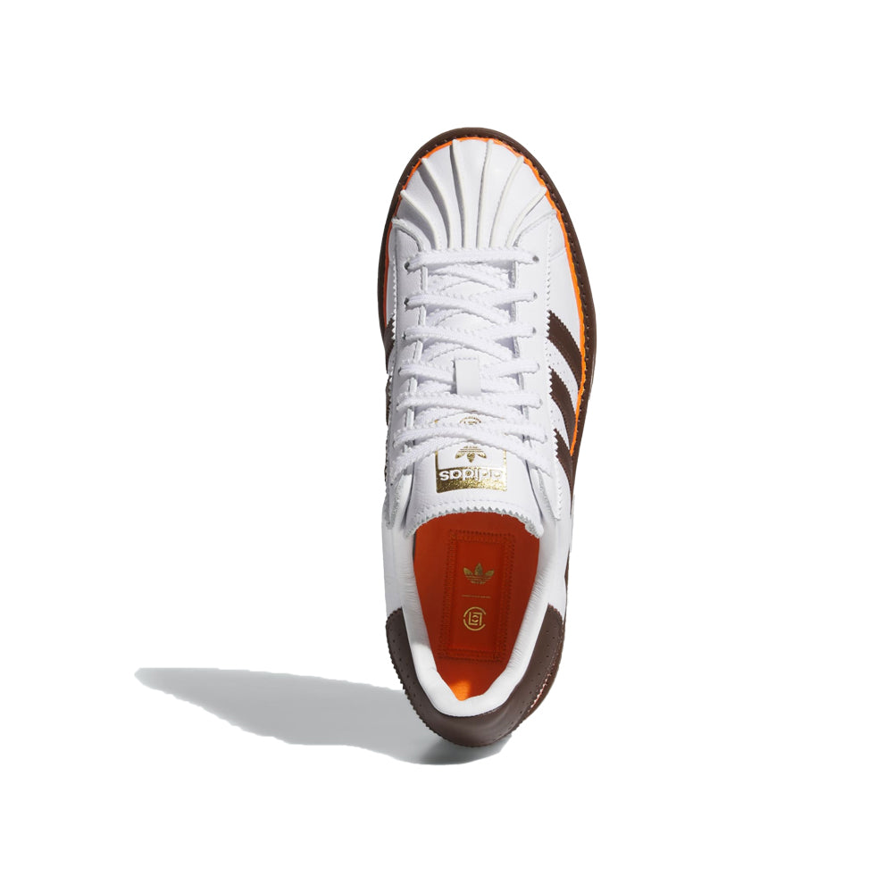 CLOT x adidas Exotic Orange Superstar - Cloud White/Coffee/Uniform Orange