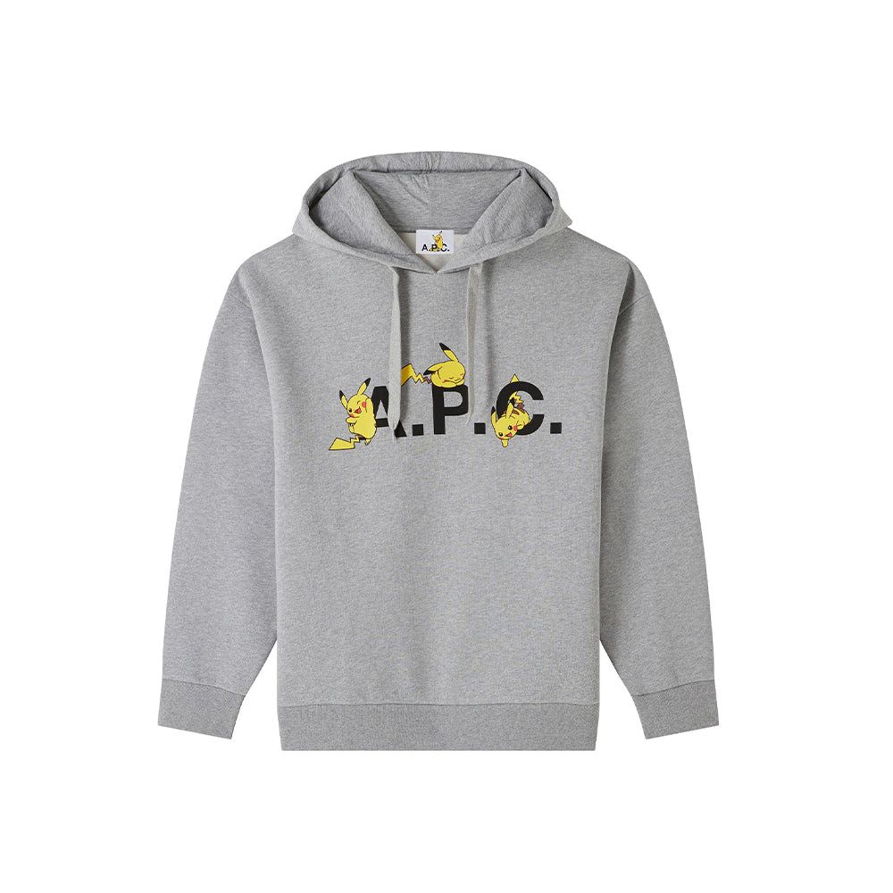 Hoodie Pokémon Pikachu (Heathered Light Grey)