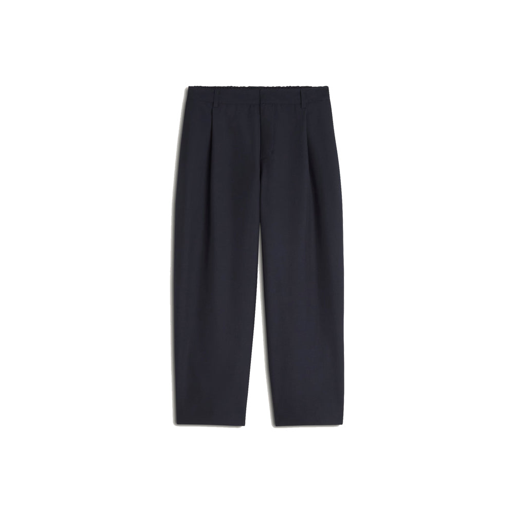 Cropped Pleated Pants - Classic Navy