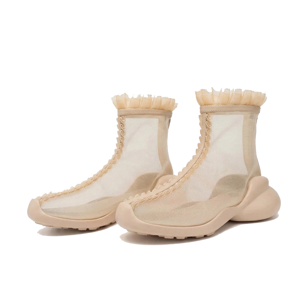 Collina Strada Ruffle Boot - Nude