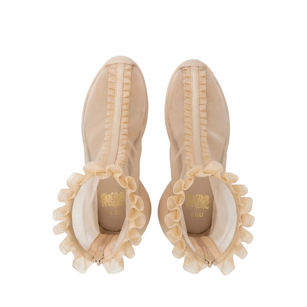 Collina Strada Ruffle Boot - Nude