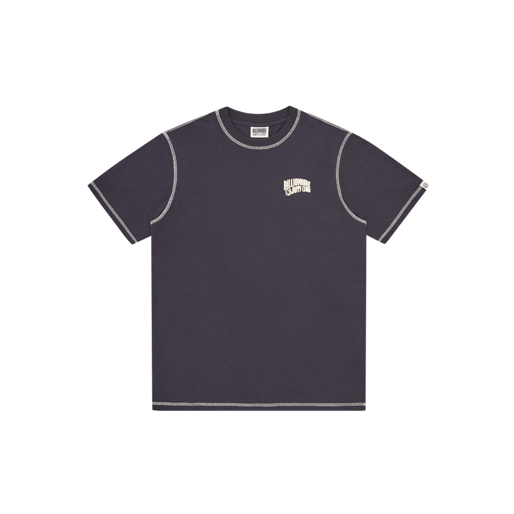 Puff Small Arch Logo Contrast Stitch T-Shirt (Navy)