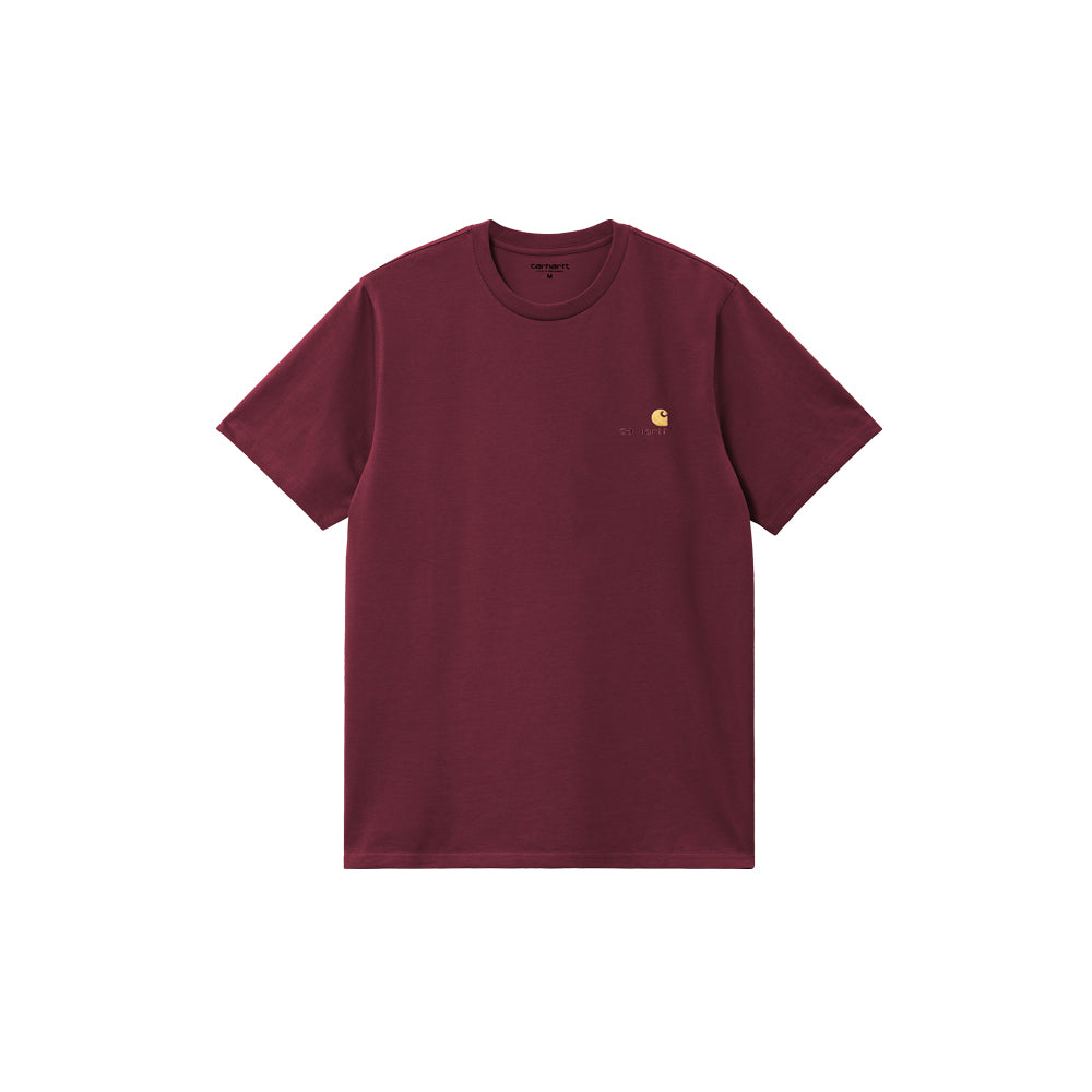 S/S American Script T-Shirt (Malbec)