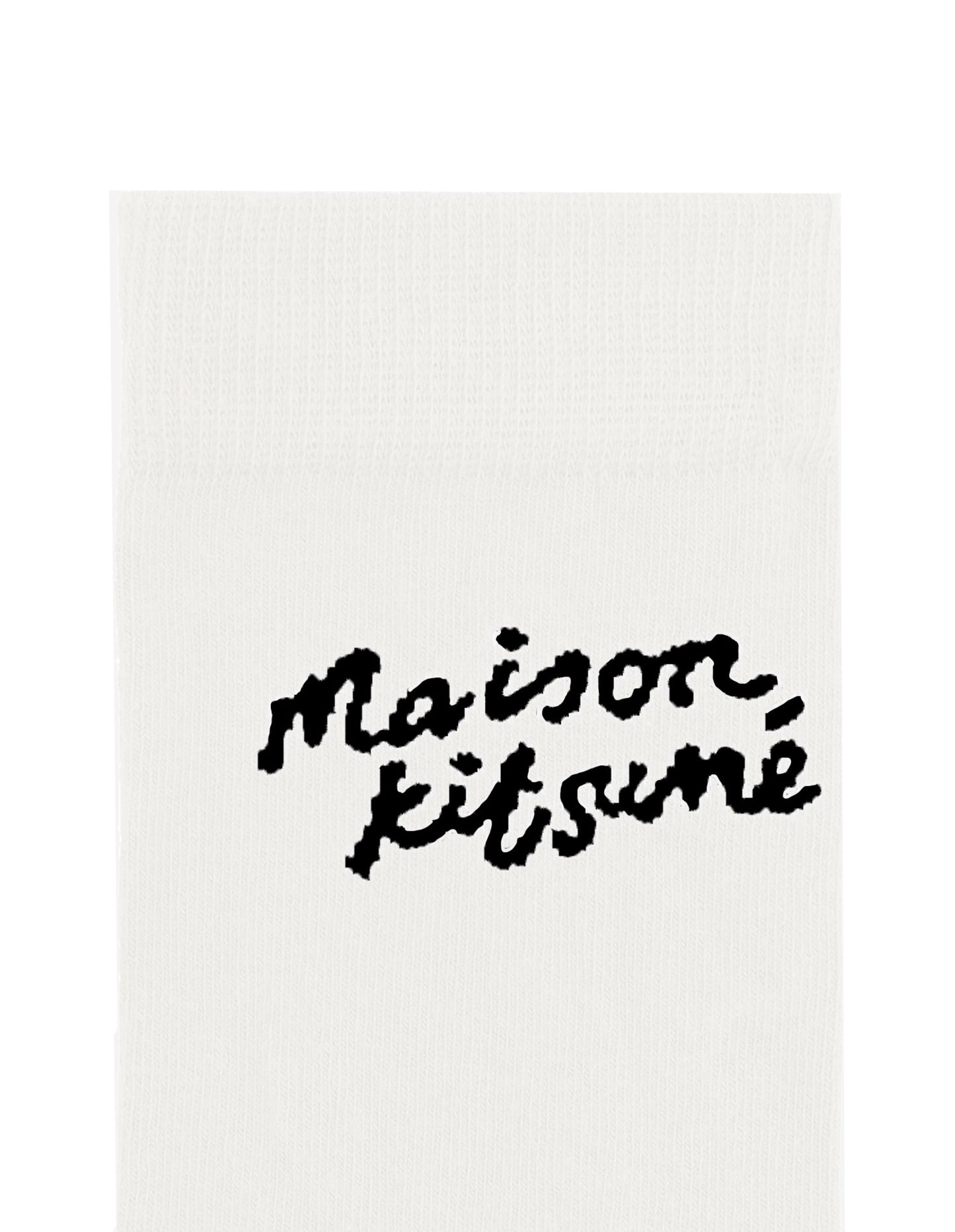 Maison Kitsuné Handwriting Socks (White)