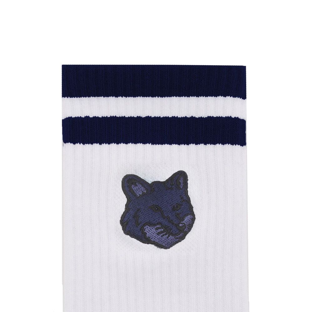 Bold Fox Head Sporty Socks (Ink Blue)