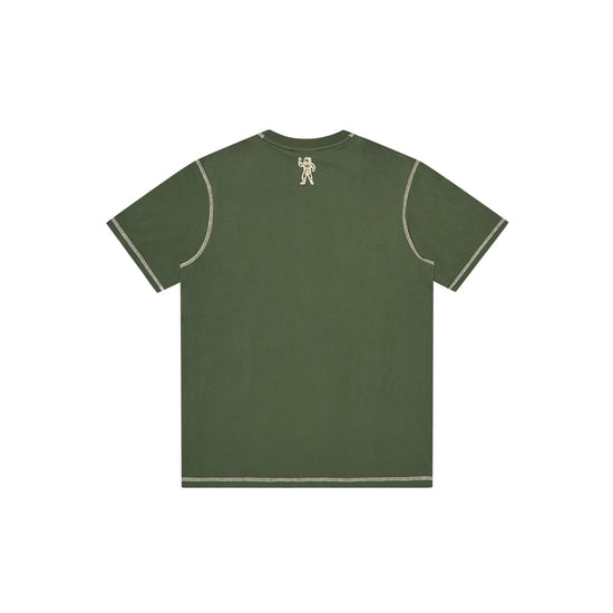 Puff Small Arch Logo Contrast Stitch T-Shirt (Green)