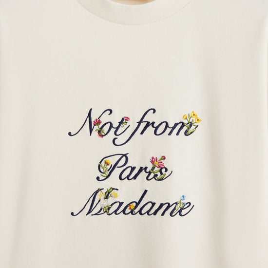 Le T-Shirt Slogan à Fleurs (Cream)