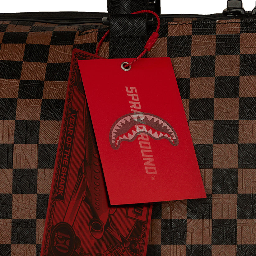 Check 2 Emboss Duffle - Brown