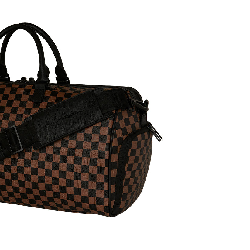 Check 2 Emboss Duffle - Brown