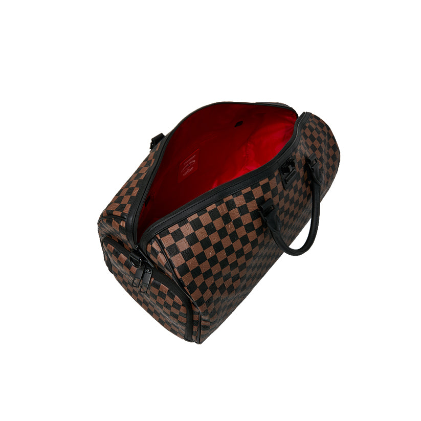 Check 2 Emboss Duffle - Brown