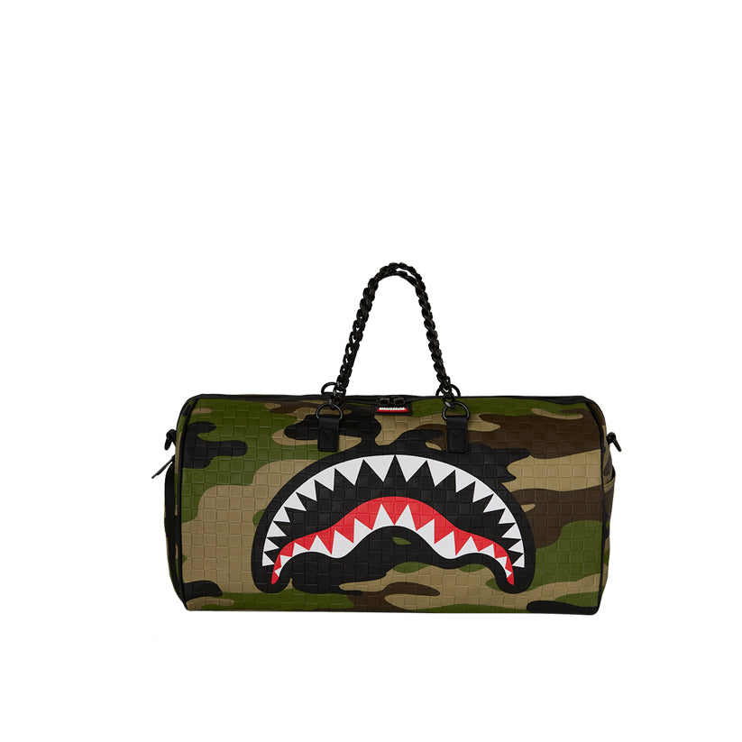 Woodland Camo Check Chain Duffle - Camo