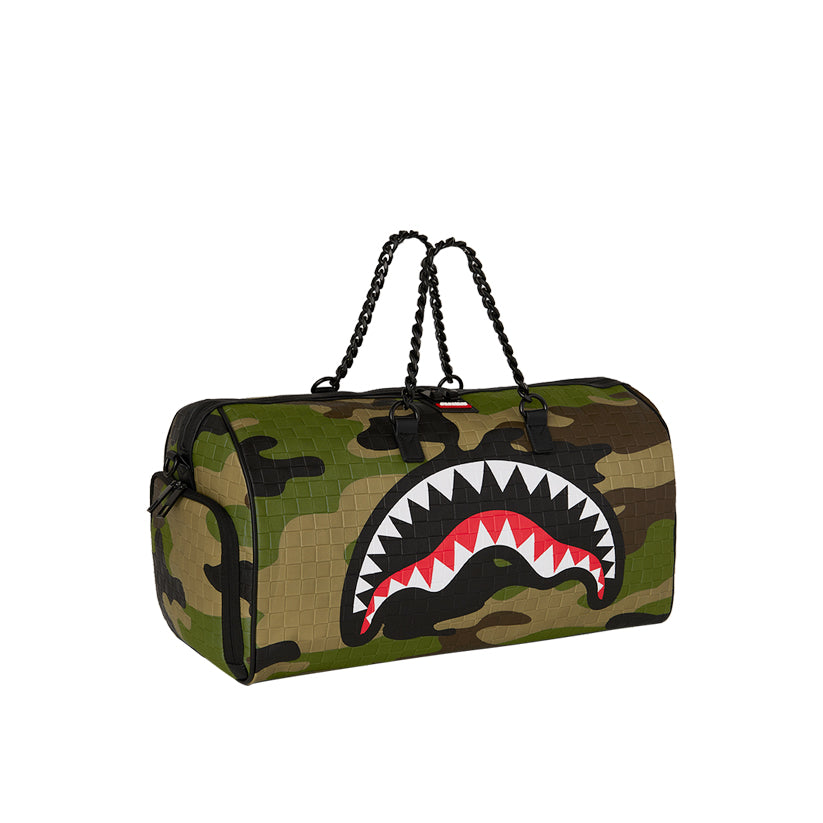 Woodland Camo Check Chain Duffle - Camo