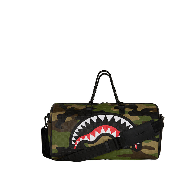 Woodland Camo Check Chain Duffle - Camo