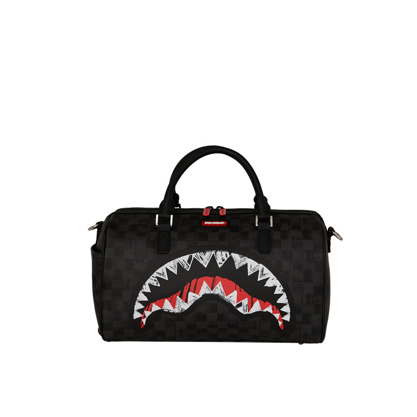Scribble Shark Mini Duffle - Black
