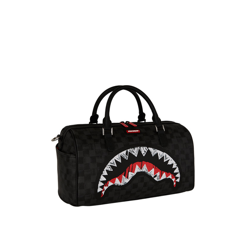 Scribble Shark Mini Duffle - Black