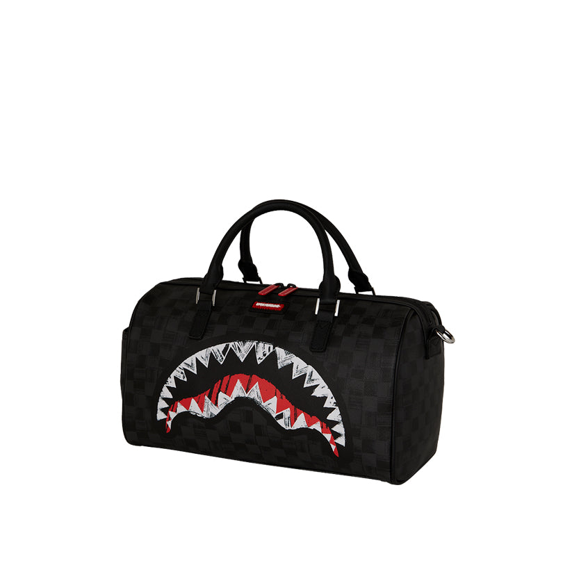 Scribble Shark Mini Duffle - Black