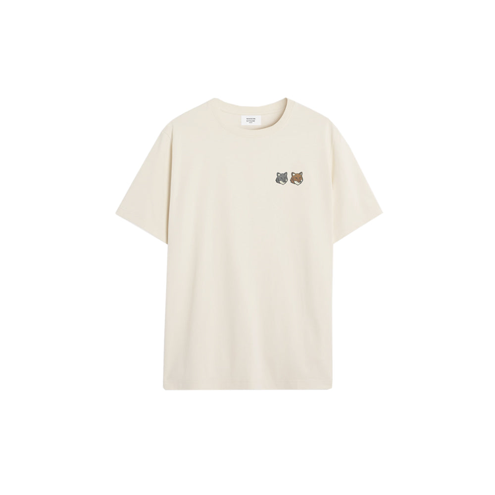 Double Fox Head Comfort T-Shirts - Latte