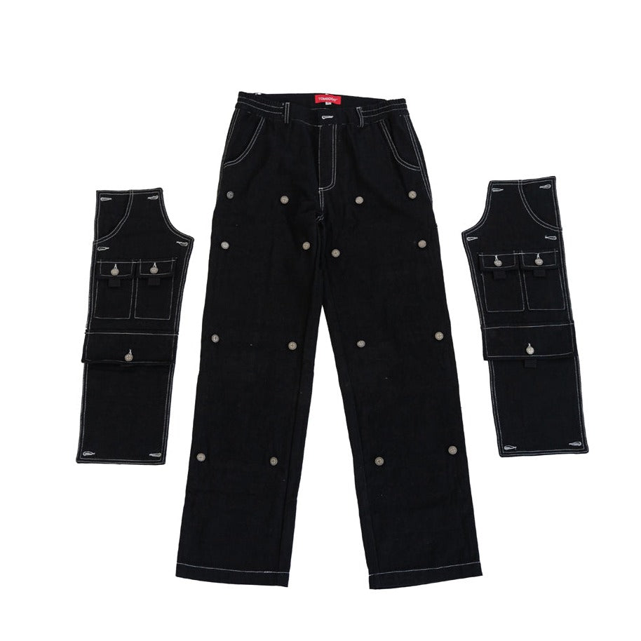 Convertible Double Knee Pants (Black)