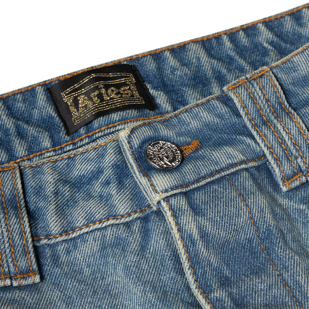 Distressed Low Rise Tyrone Jean - Blue