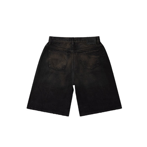 Distressed Wide Leg Short - Brown