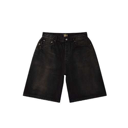 Distressed Wide Leg Short - Brown