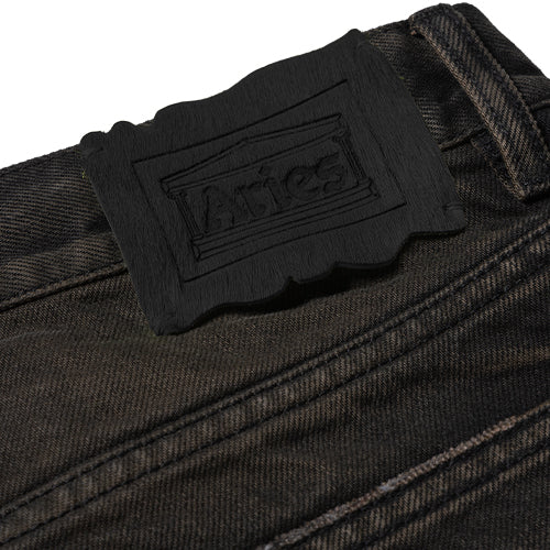 Distressed Wide Leg Short - Brown