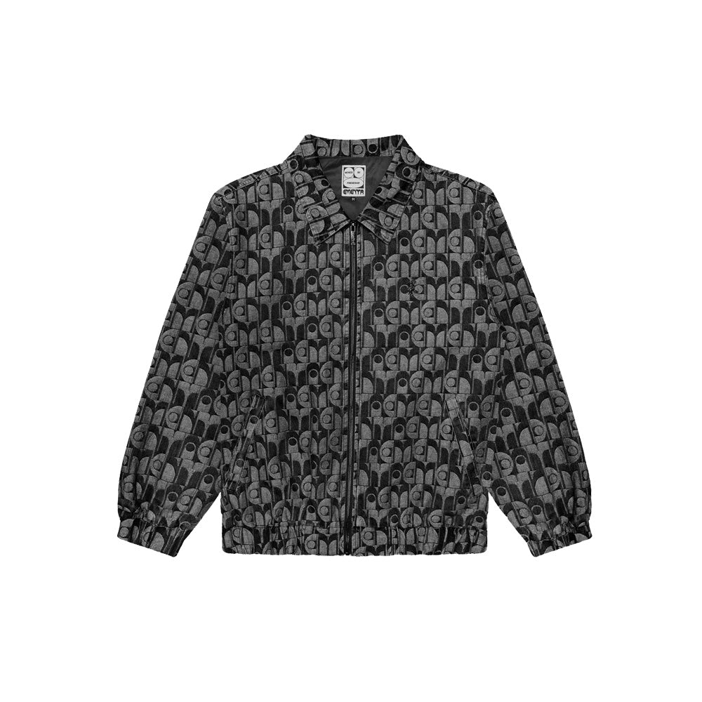 Dots Pattern Jacket - Black Denim