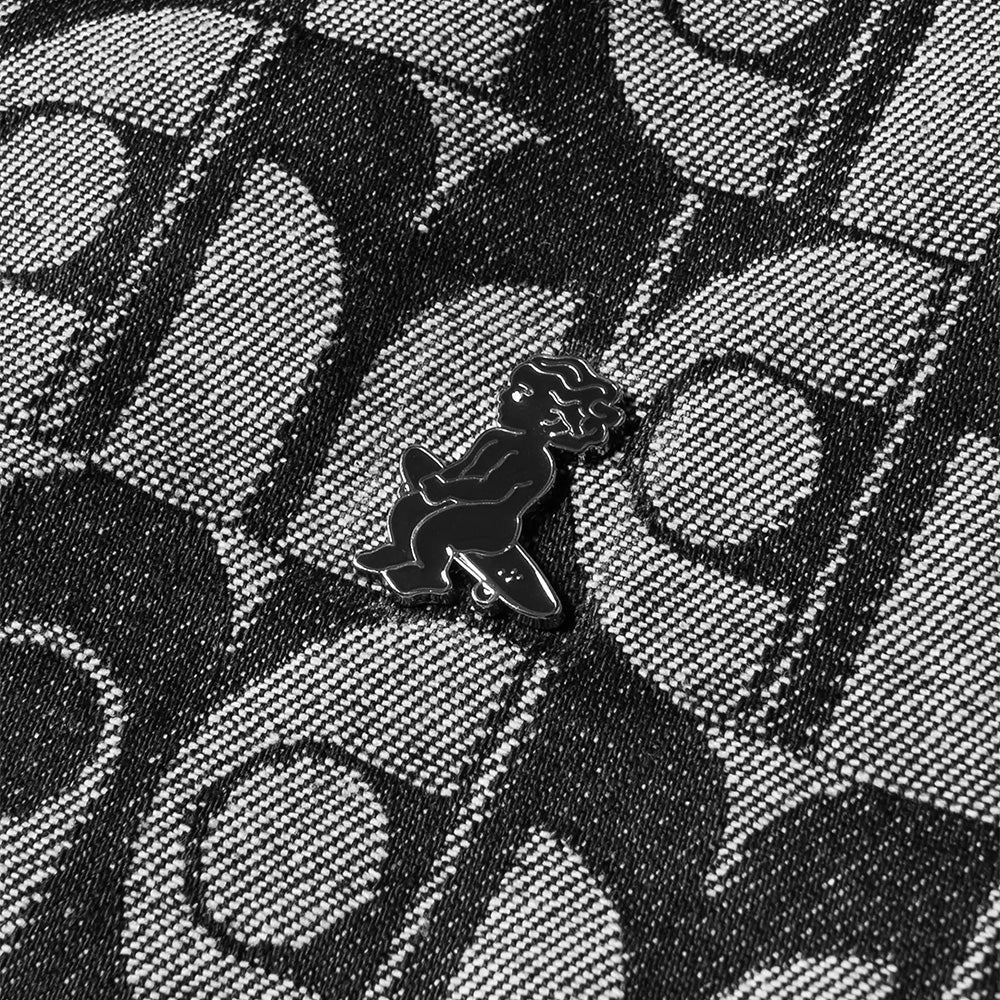 Dots Pattern Jacket - Black Denim