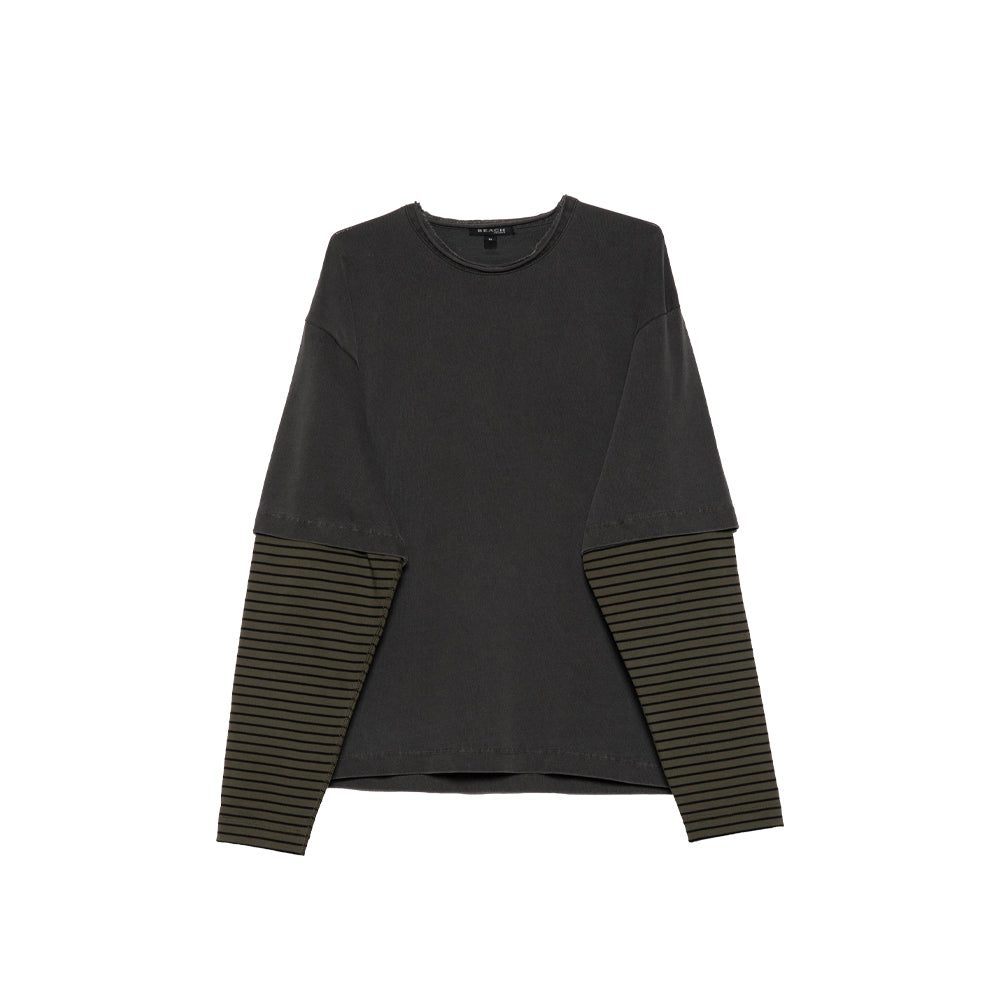 Dream Layer Tee - Charcoal Stripe