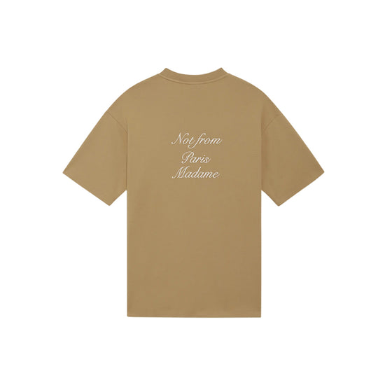 Le T-Shirt Slogan Calligraphy (Brown)