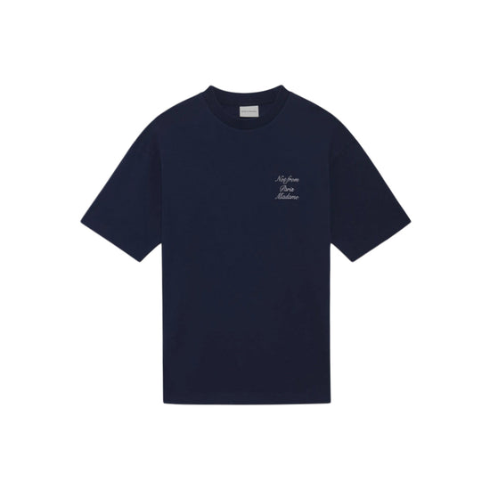 Le T-Shirt Slogan Calligraphy (Navy)