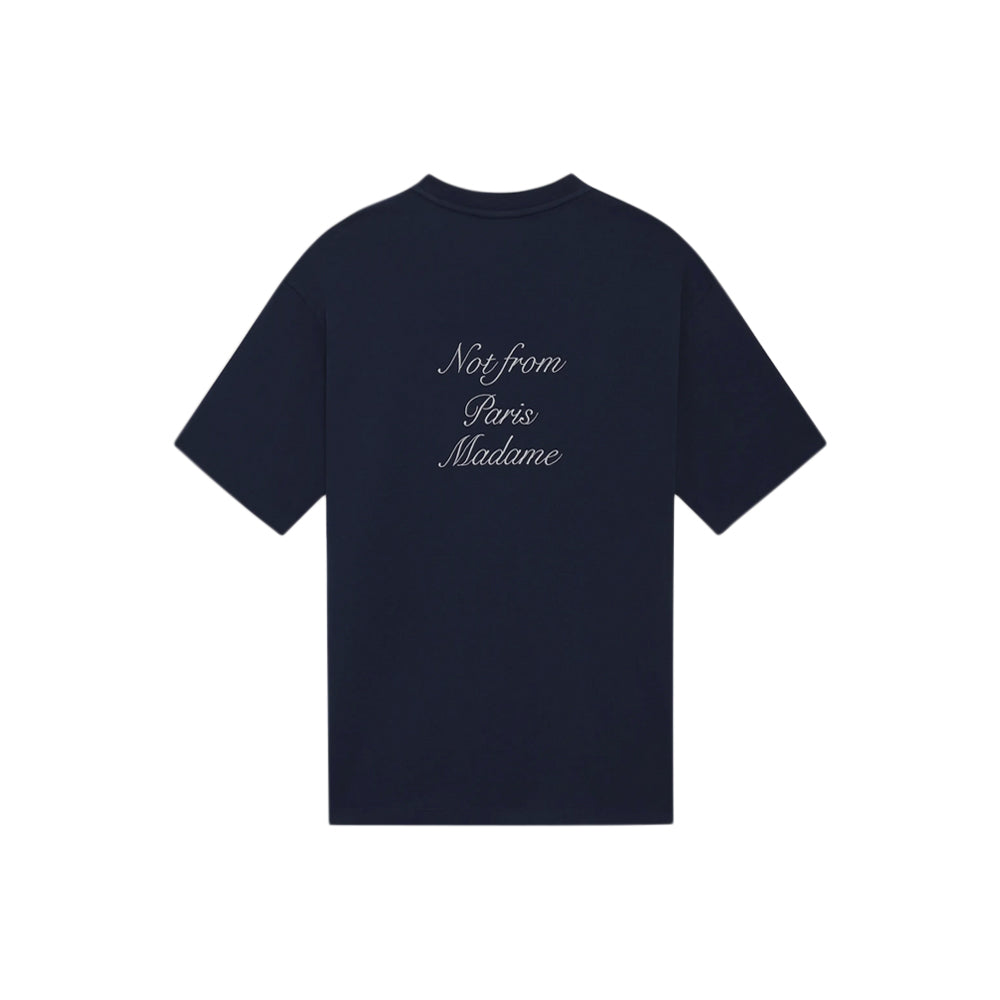 Le T-Shirt Slogan Calligraphy (Navy)