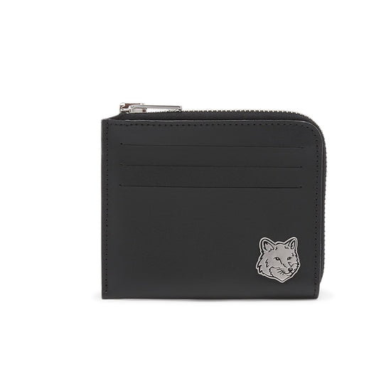 Fox Head Zipped Cardholder (Black)