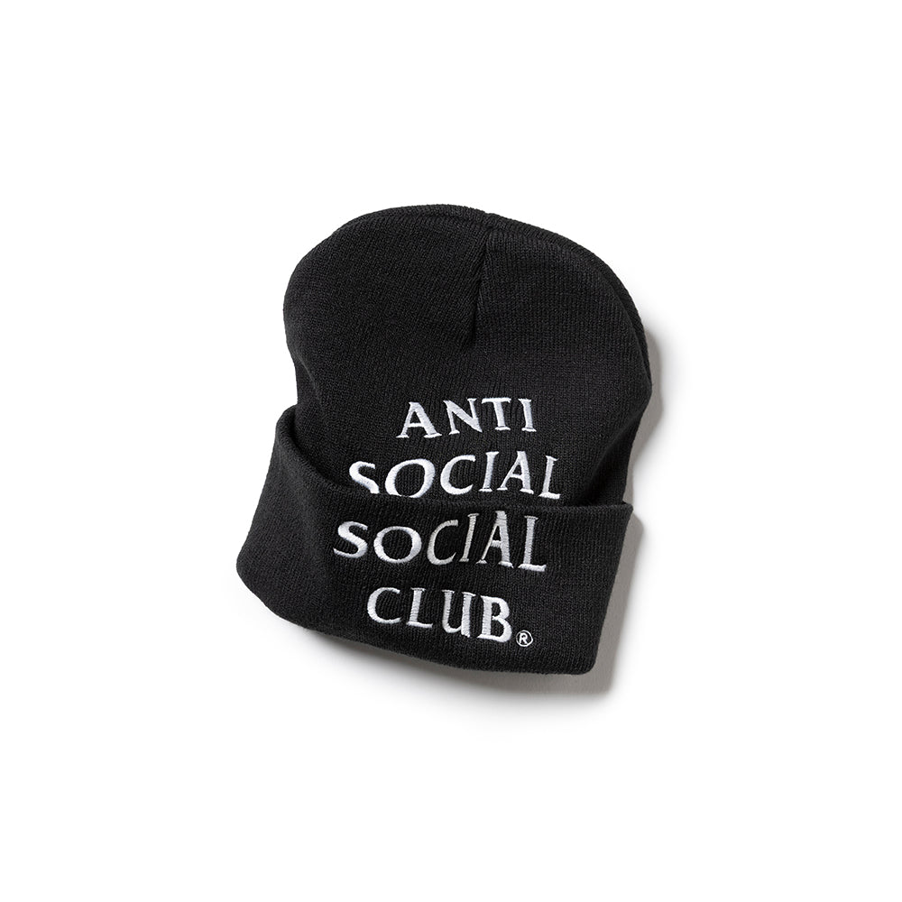 Embroidered Beanie - Black