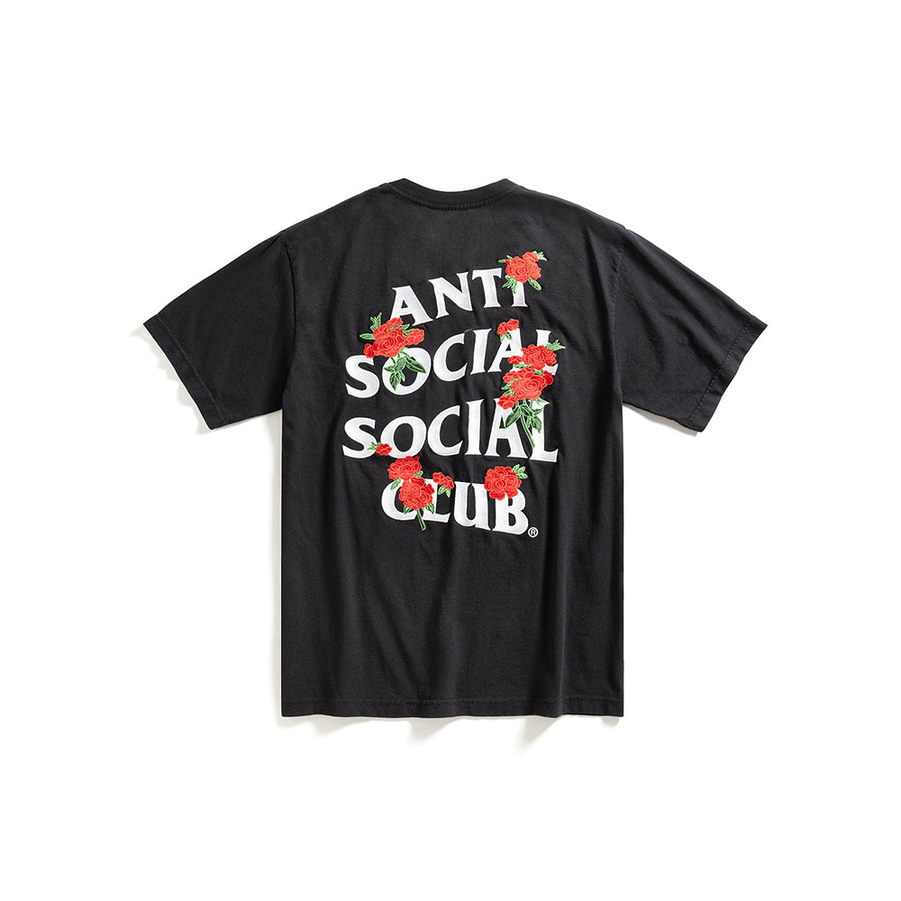 Embroidered Rose Kkotch Tee - Black